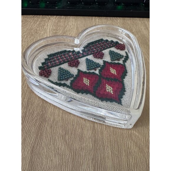 Heart-Shaped Cross-Stitch Acrylic Coasters - Picture 10 of 10